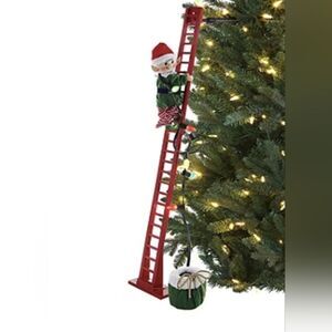 Mr. CHRISTMAS Super Climbing Elf HTF rare  climbs up and down with music lights!